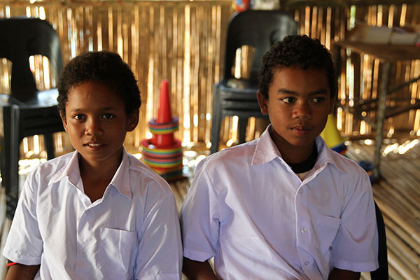 Joni (L) and Zambry (R), students of HSJI