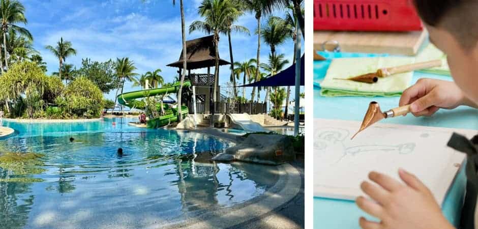 Children's Pool and Batik Canting Painting at Shangri-La Rasa Ria