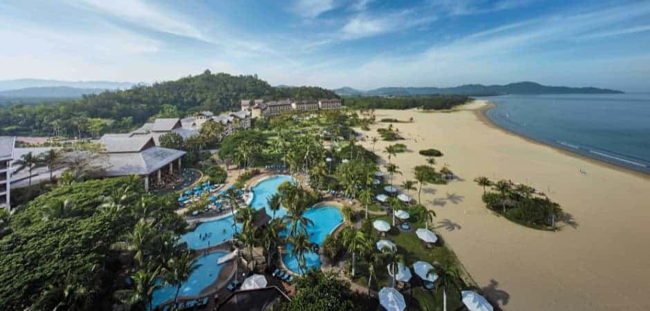 Aerial view of Shangri-La Rasa Ria, Borneo